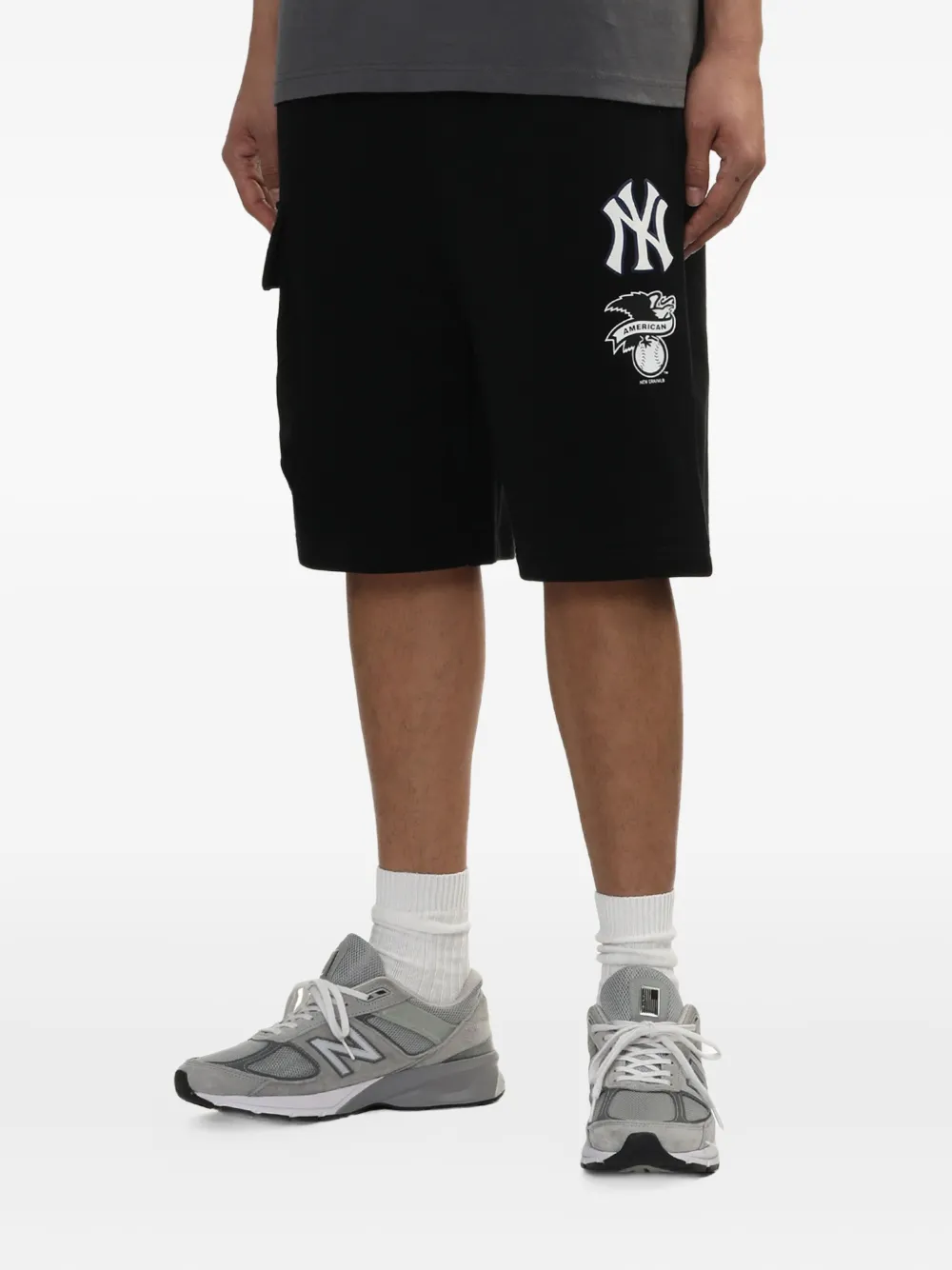 NEW ERA CAP Cargo shorts met Yankees-logo Zwart
