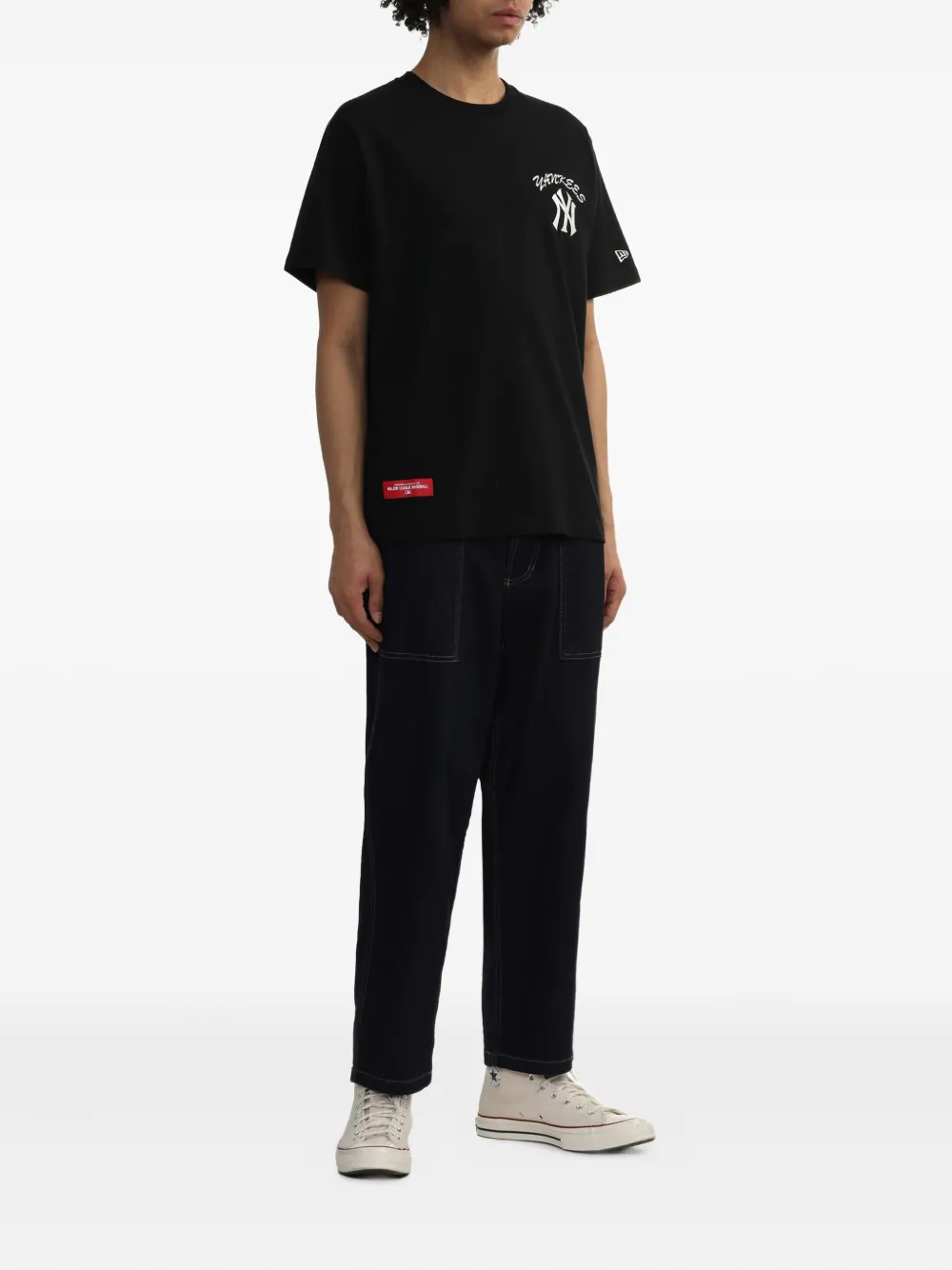NEW ERA CAP Yankees logo t-shirt - Zwart