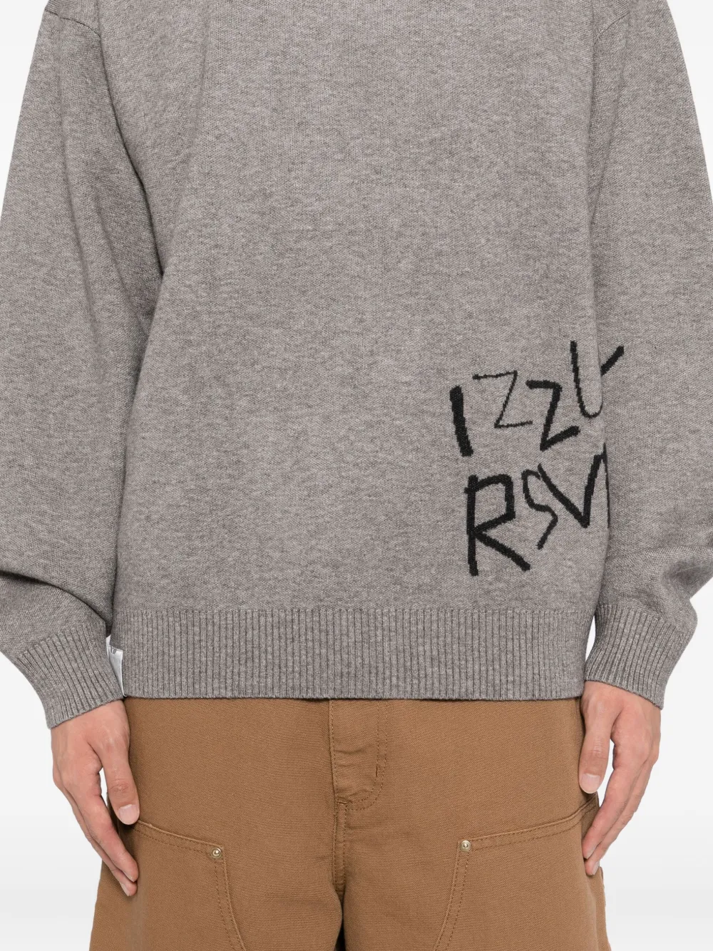 Izzue Logo-print Jumper In Gray