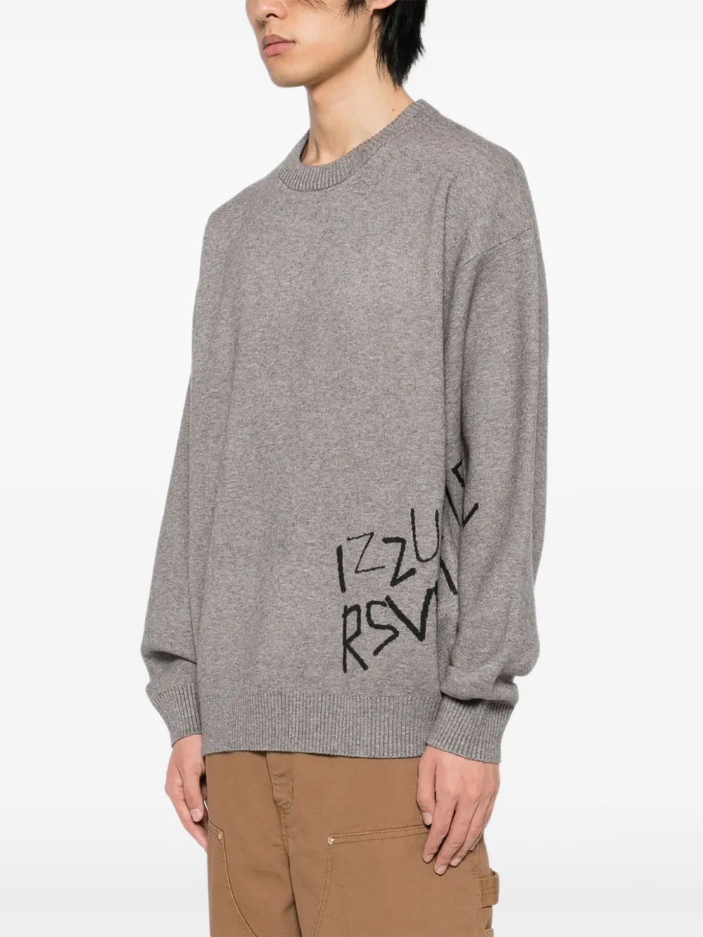 Izzue Logo-print Jumper In Gray