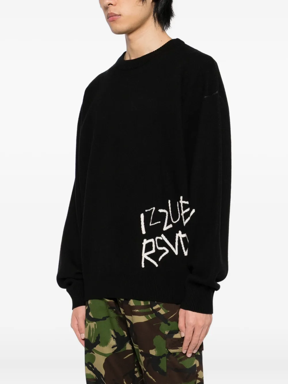 Izzue Logo-print Jumper In Black
