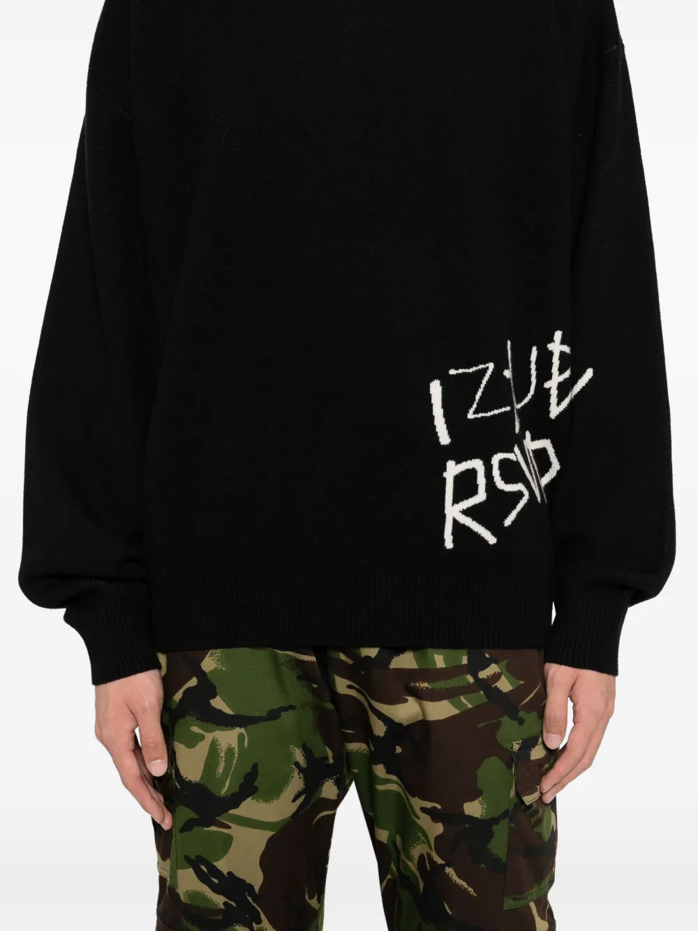 Izzue Logo-print Jumper In Black