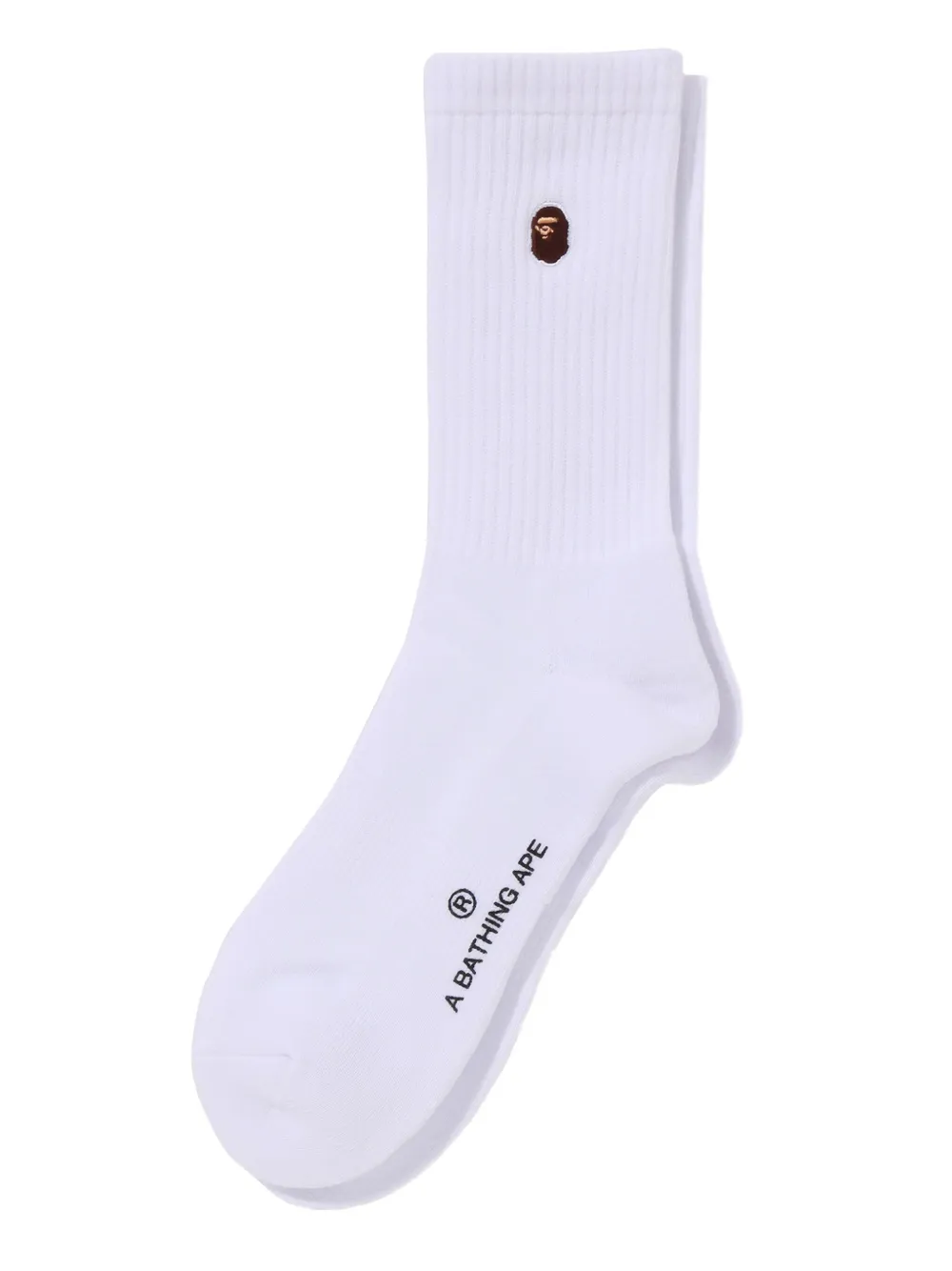 A BATHING APE Sokken met geborduurd logo Wit