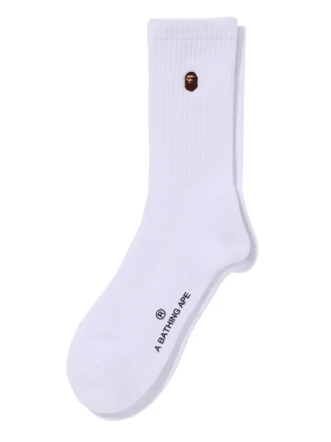 A BATHING APE® embroidered-logo ribbed socks