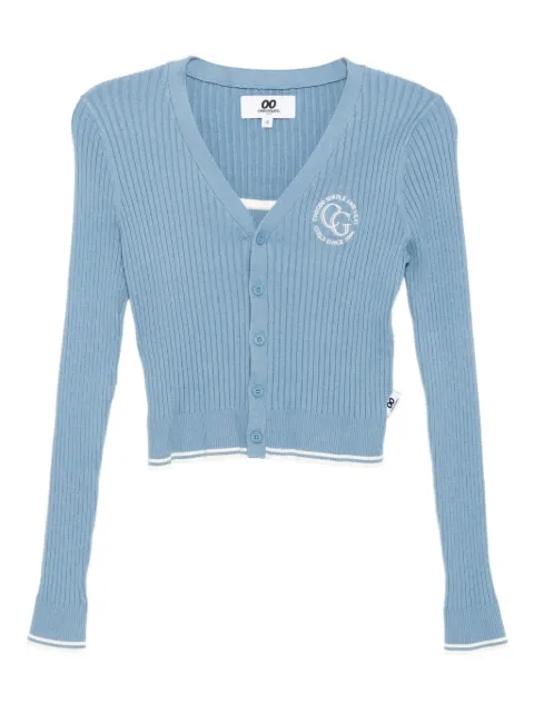 CHOCOOLATE logo-embroidered top cardigan set