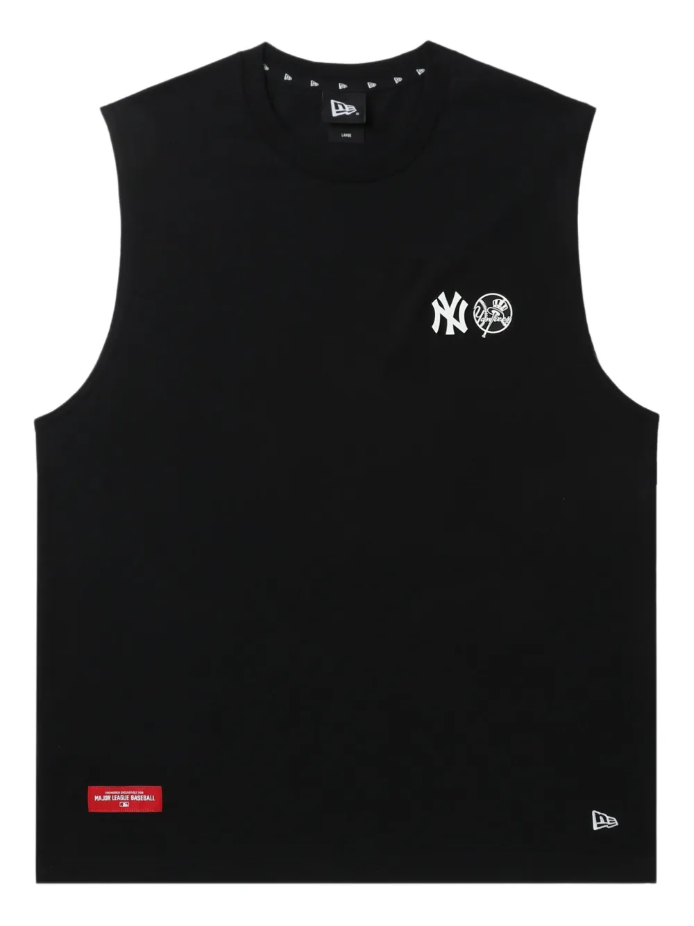 NEW ERA CAP Mouwloze top met logodetail Zwart