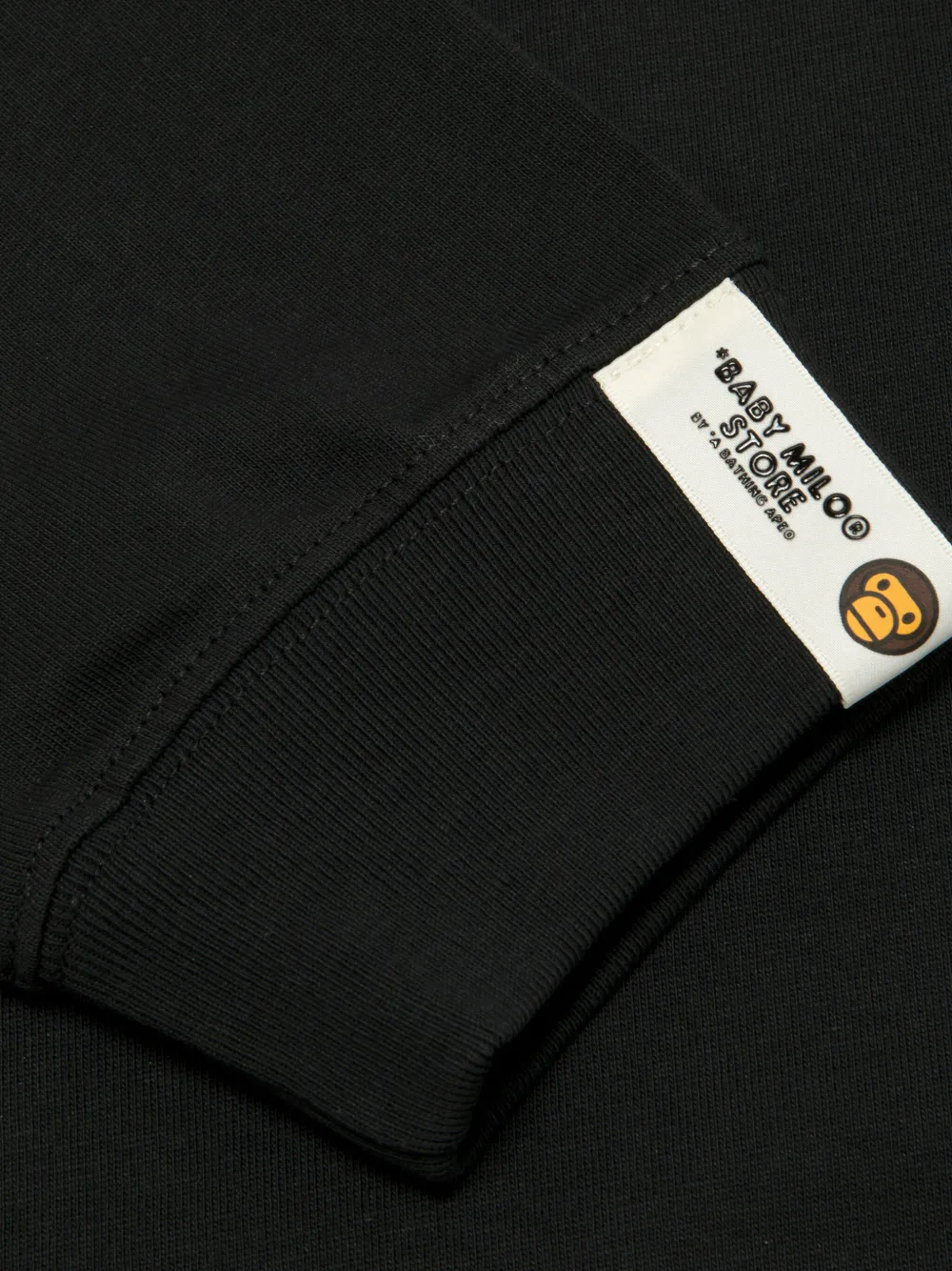 *baby Milo® Store By *a Bathing Ape® Graphic-print Long-sleeved T-shirt In Black