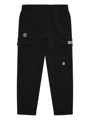 AAPE BY *A BATHING APE® side-detail Logo Track Pants | Black