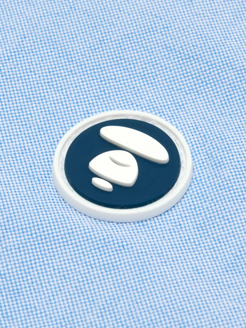 AAPE BY *A BATHING APE Oxford overhemd met logopatch Blauw