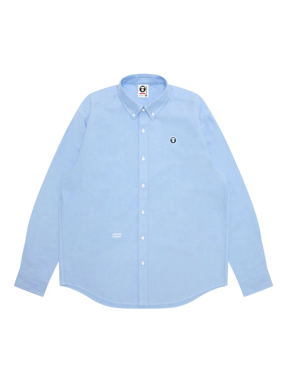 AAPE BY *A BATHING APE Oxford overhemd met logopatch Blauw