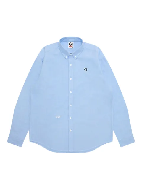 AAPE BY *A BATHING APE® logo-patch oxford shirt