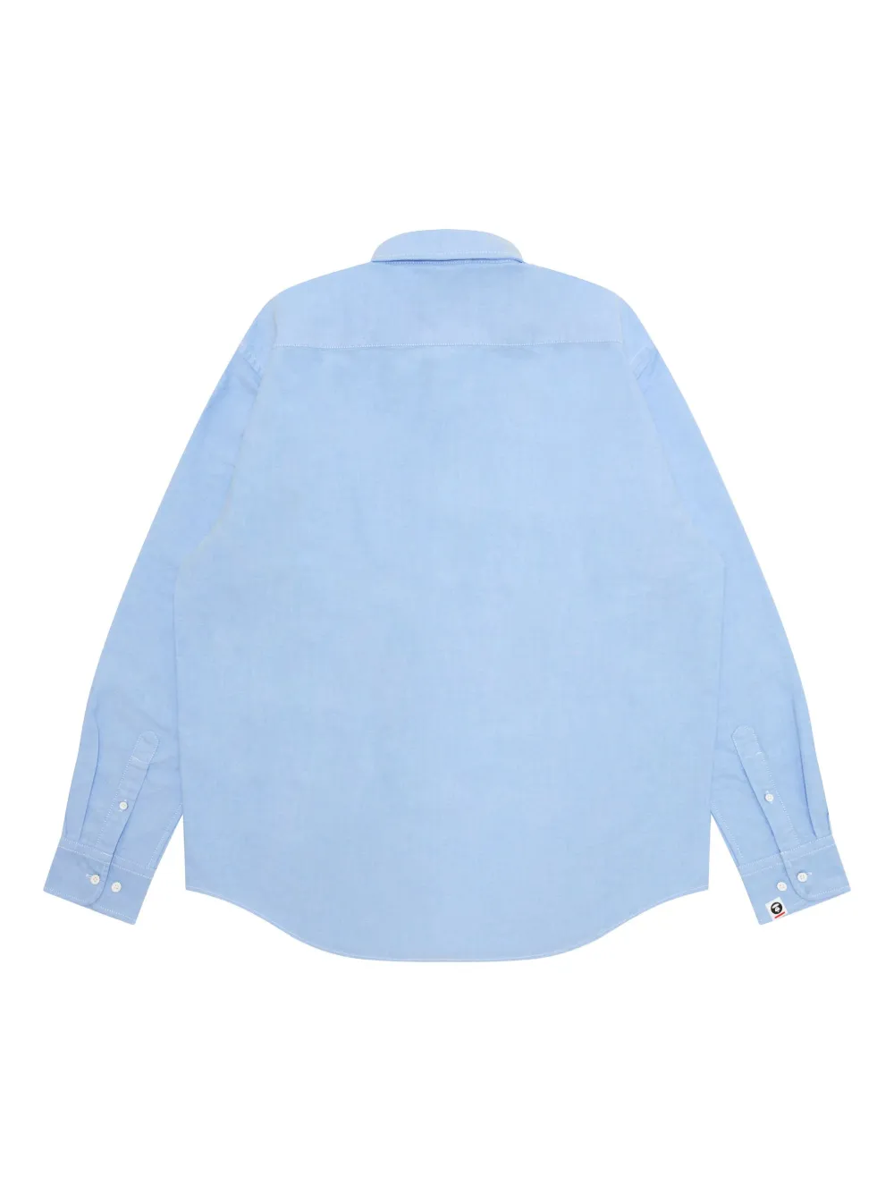 AAPE BY *A BATHING APE logo-patch oxford shirt - Blauw