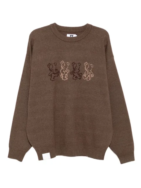 izzue bear-print jumper