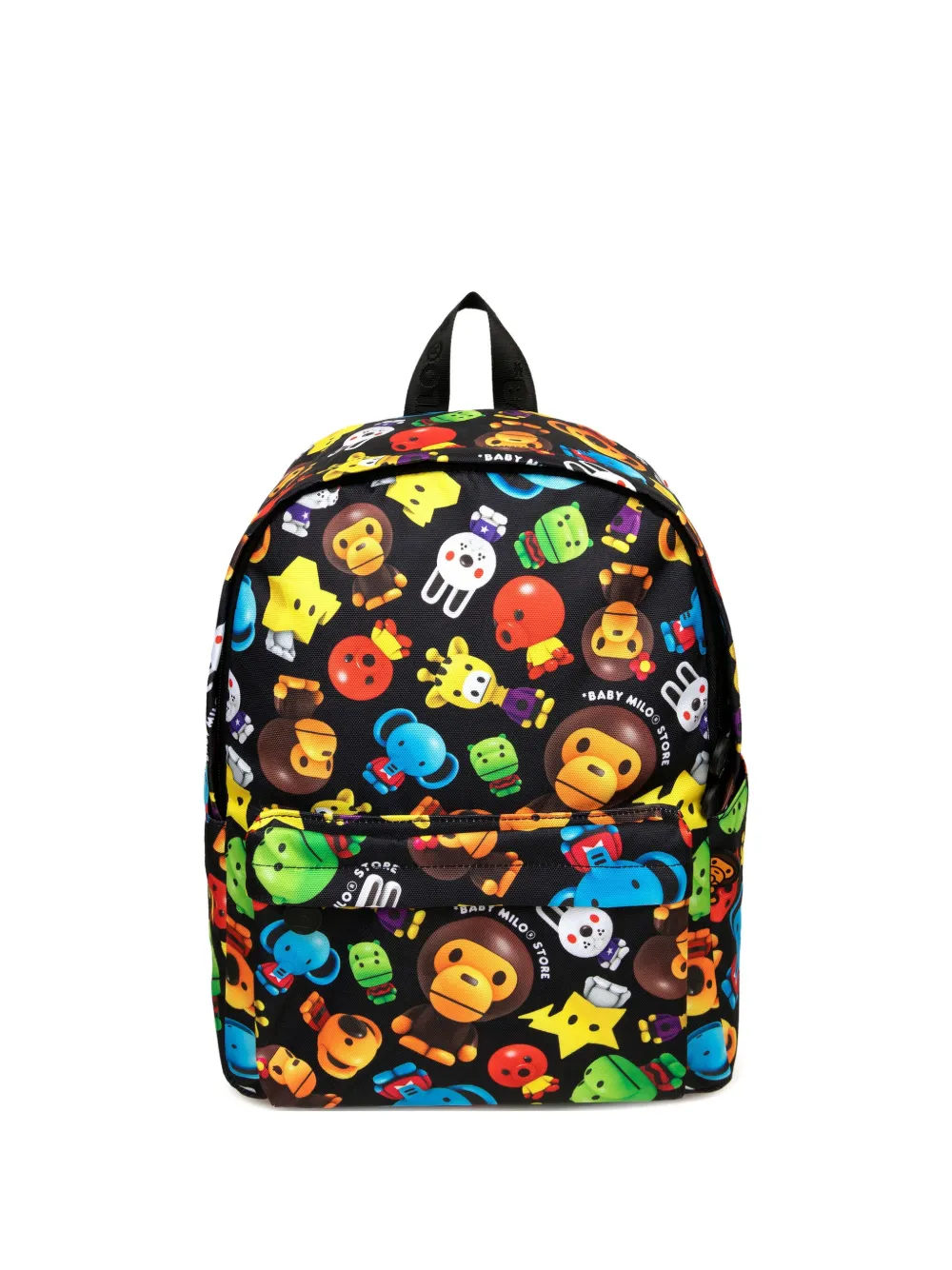 *BABY MILO® STORE BY *A BATHING APE® Millo 3D 人物印花双肩包 | 黑色 | Image 1