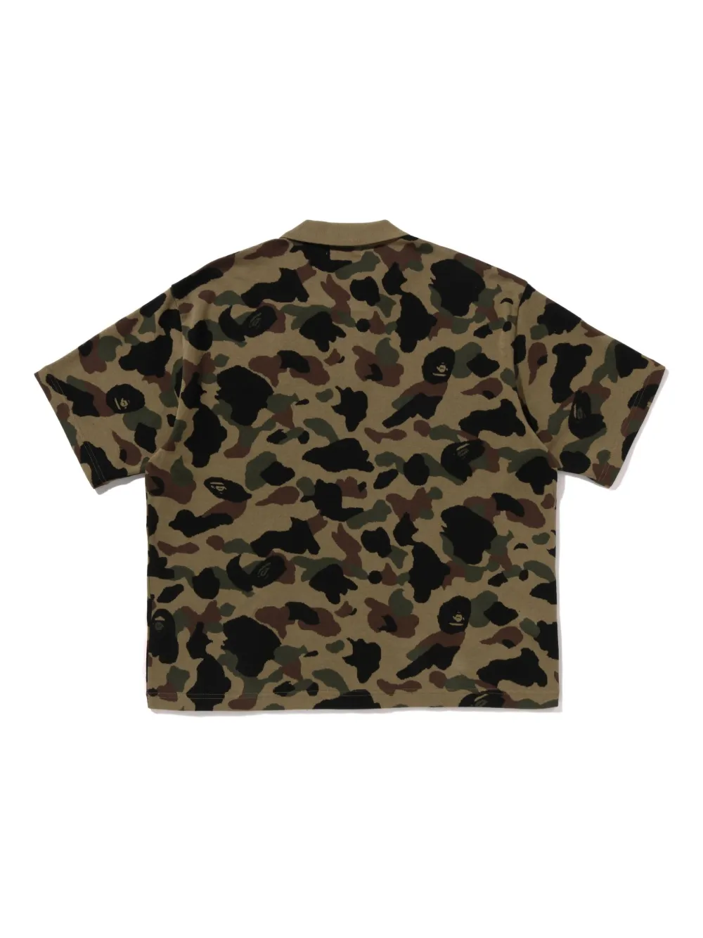 A BATHING APE camouflage-pattern polo shirt - Groen
