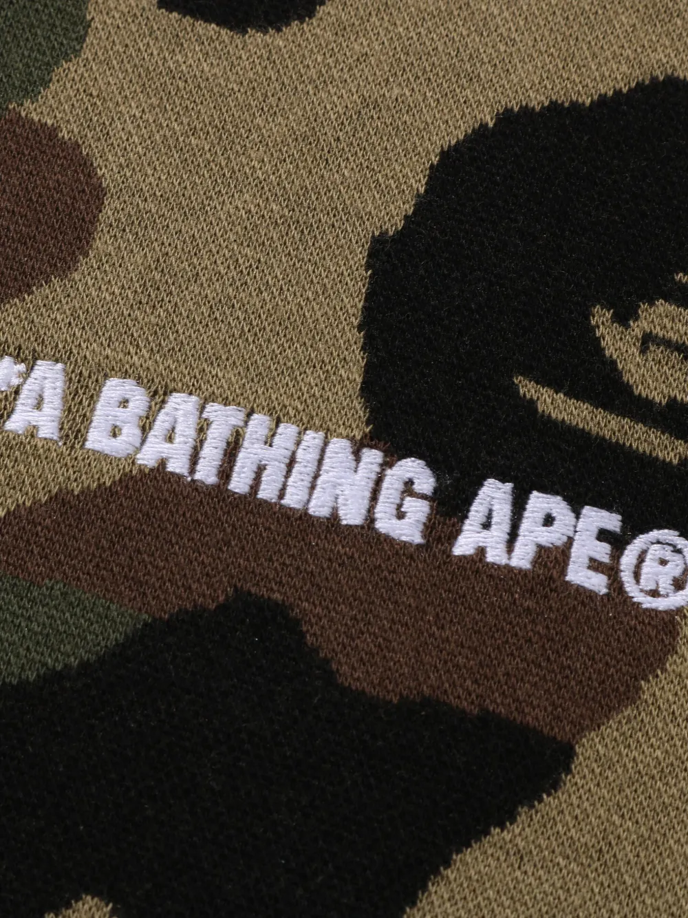 A BATHING APE Poloshirt met camouflageprint Groen