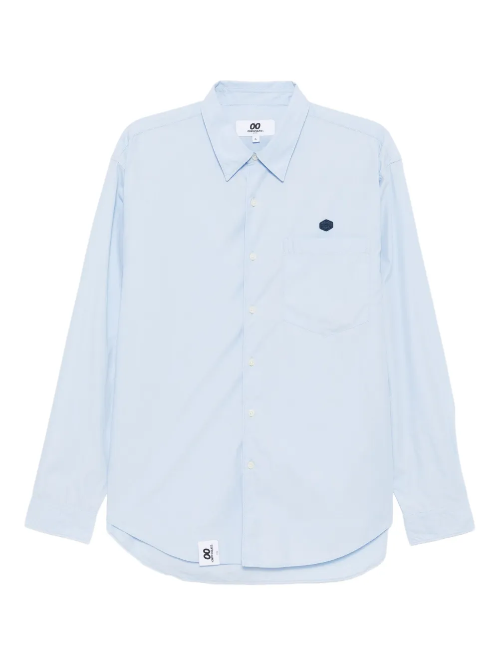 CHOCOOLATE Overhemd met logopatch Blauw
