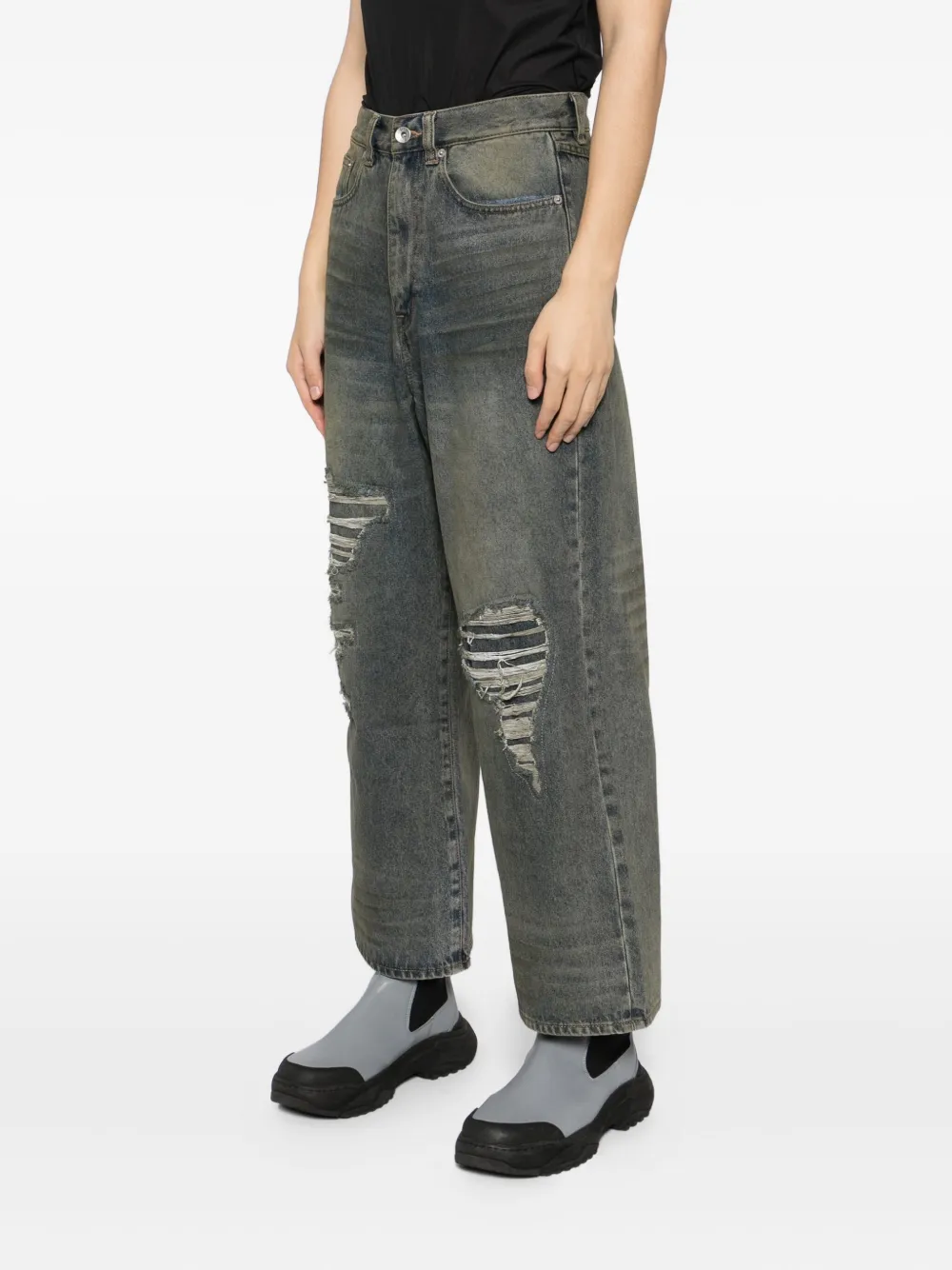 FIVE CM Gerafelde jeans Blauw