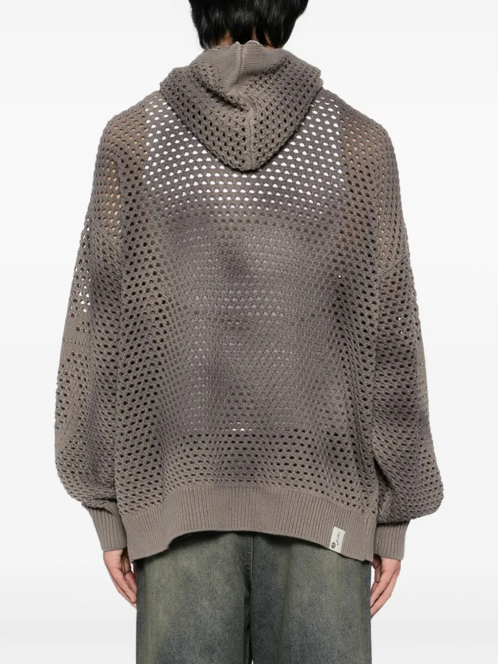 Five Cm Silver-plaque Cardigan In Brown