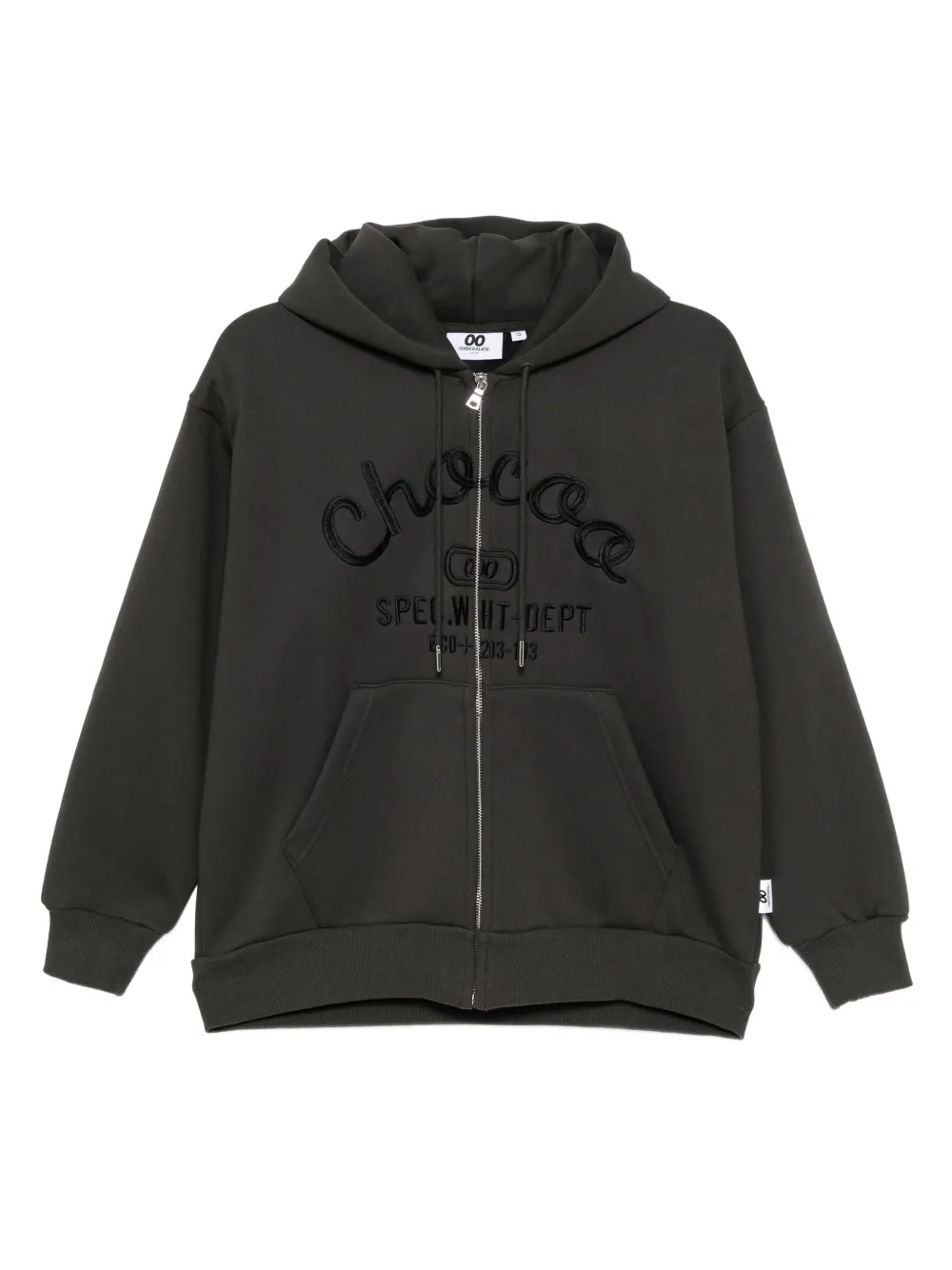 CHOCOOLATE logo-embroidered hoodie | Grey | Image 1