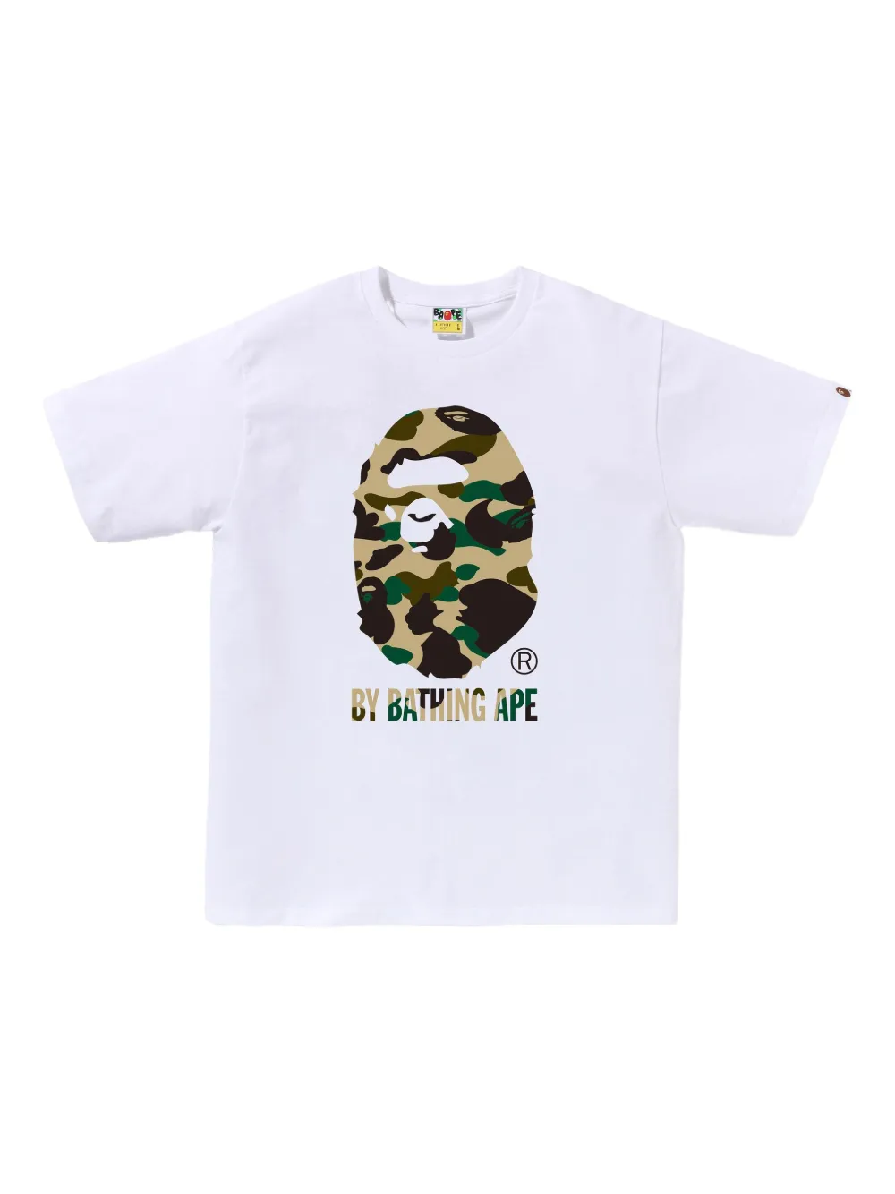 A BATHING APE T-shirt met camouflageprint Wit