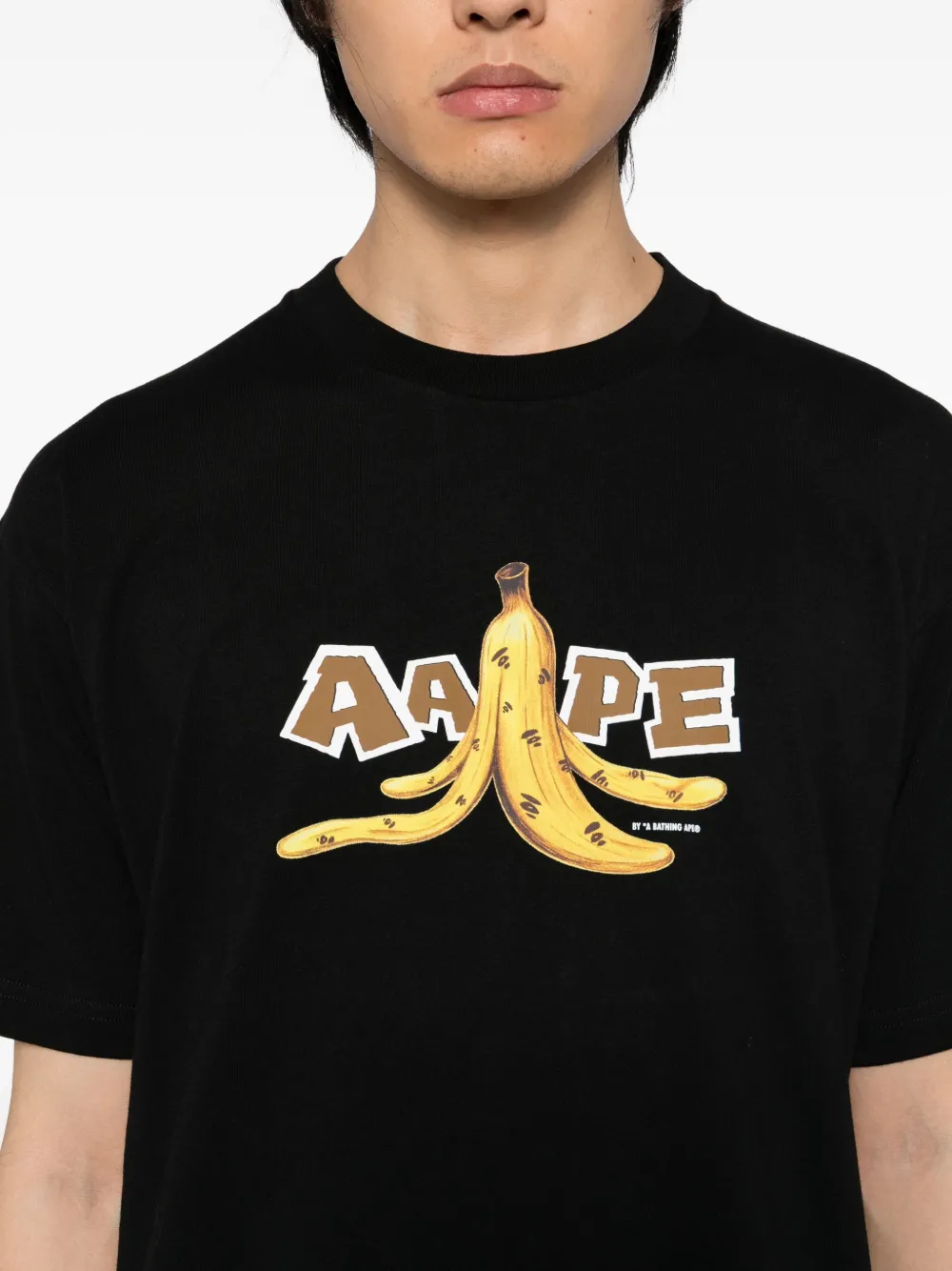 AAPE BY *A BATHING APE T-shirt met print Zwart