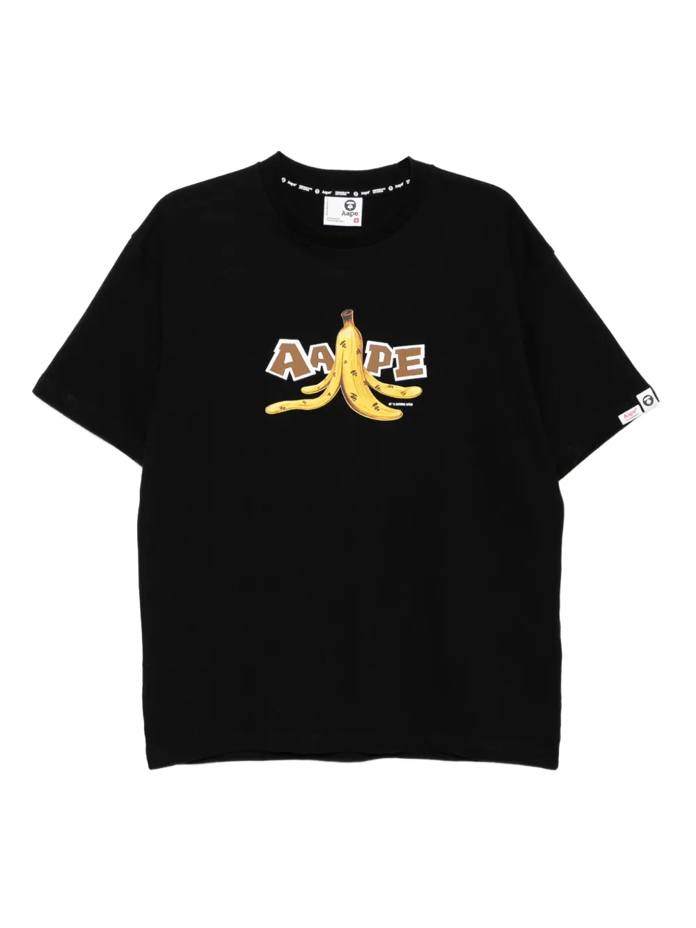 AAPE BY *A BATHING APE T-shirt met print Zwart