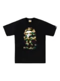 A BATHING APE® camouflage-print logo T-shirt - Black