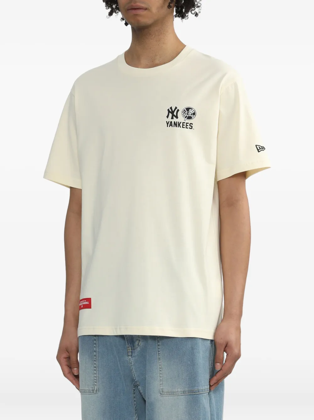 NEW ERA CAP Yankees T-shirt met logo Beige