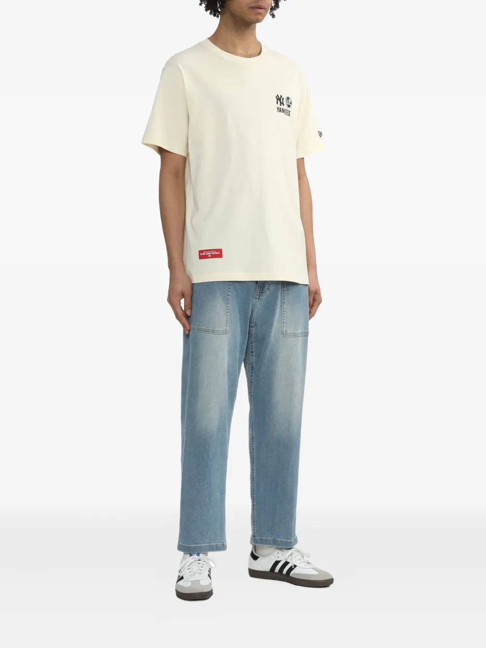 NEW ERA CAP Yankees logo T-shirt - Beige