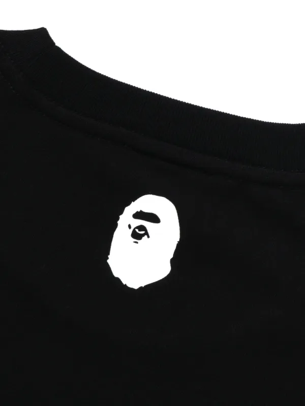 A BATHING APE® ape-head Logo Cotton T-shirt Black FARFETCH PH