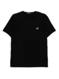Fred Perry logo-embroidered T-shirt - Black