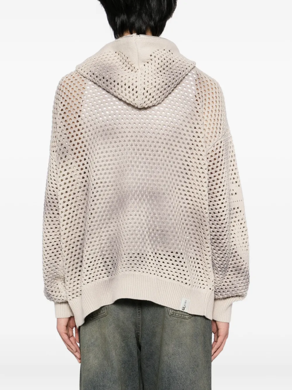 Five Cm Silver-plaque Cardigan In Neutral