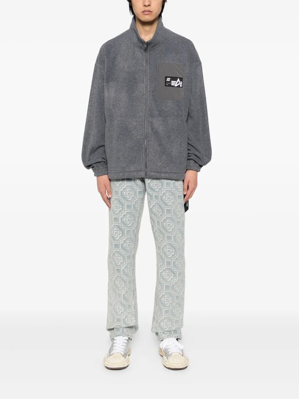 izzue logo-patch jacket | Bomber Jackets | Image 2