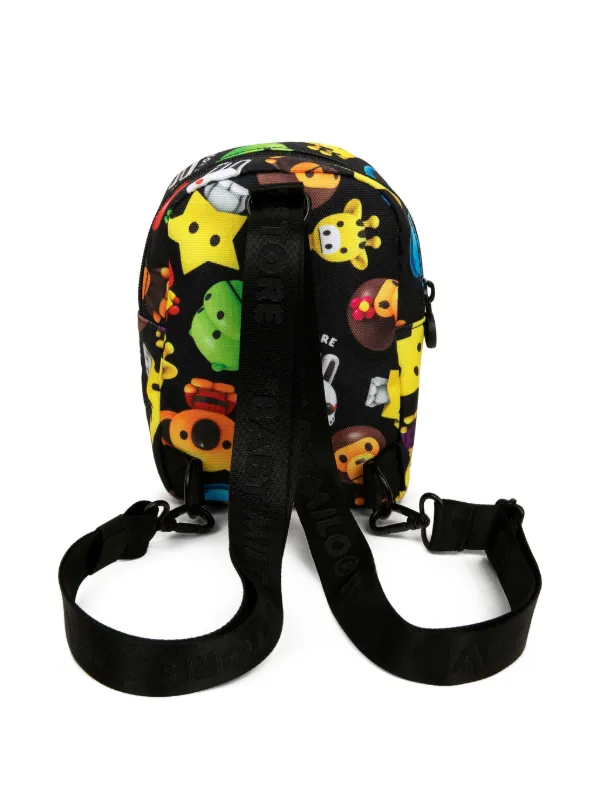 A BATHING APE® プリント バックパック | ブラック | FARFETCH JP
