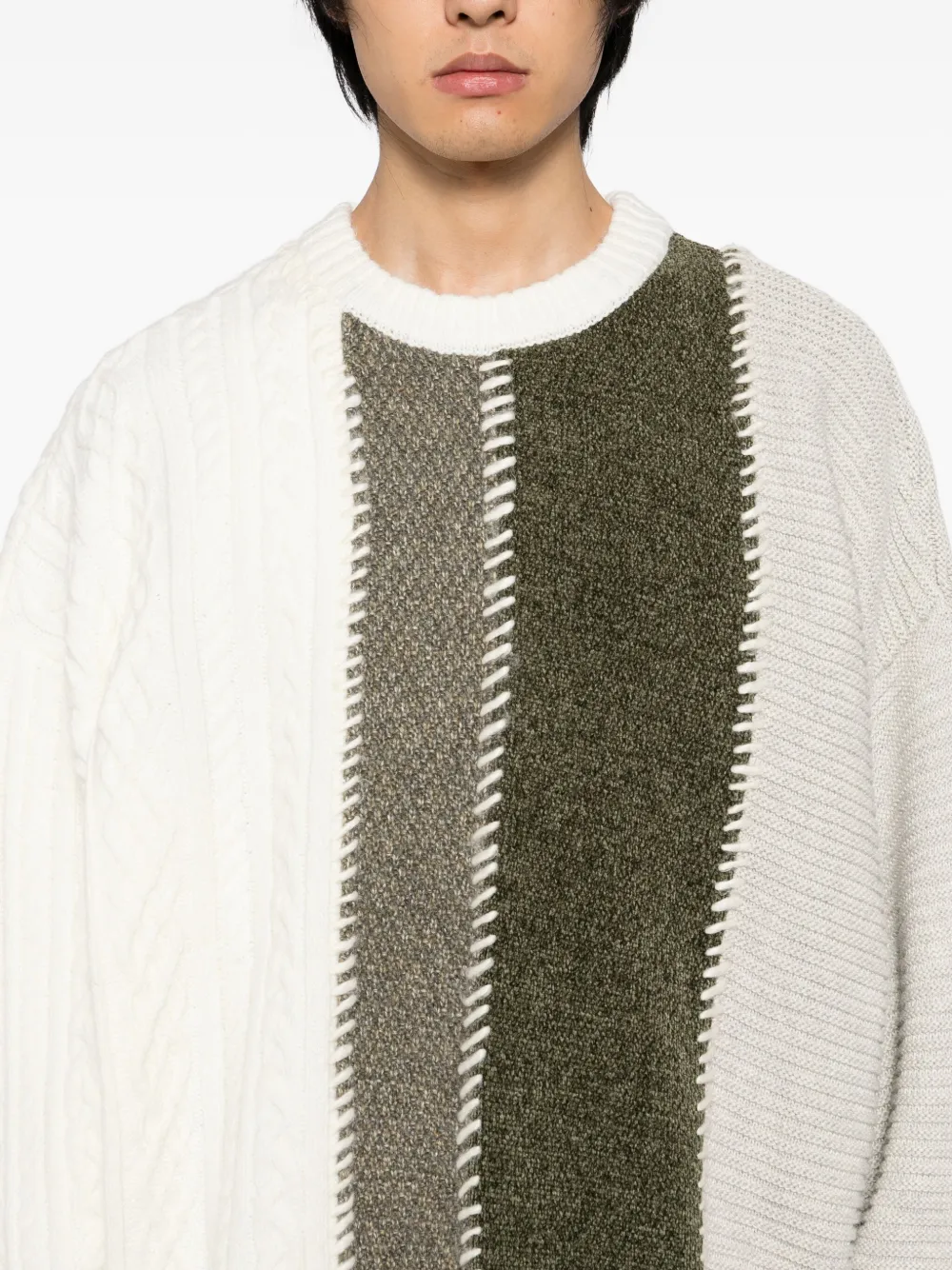 Five Cm Logo-patch Jumper In Multi