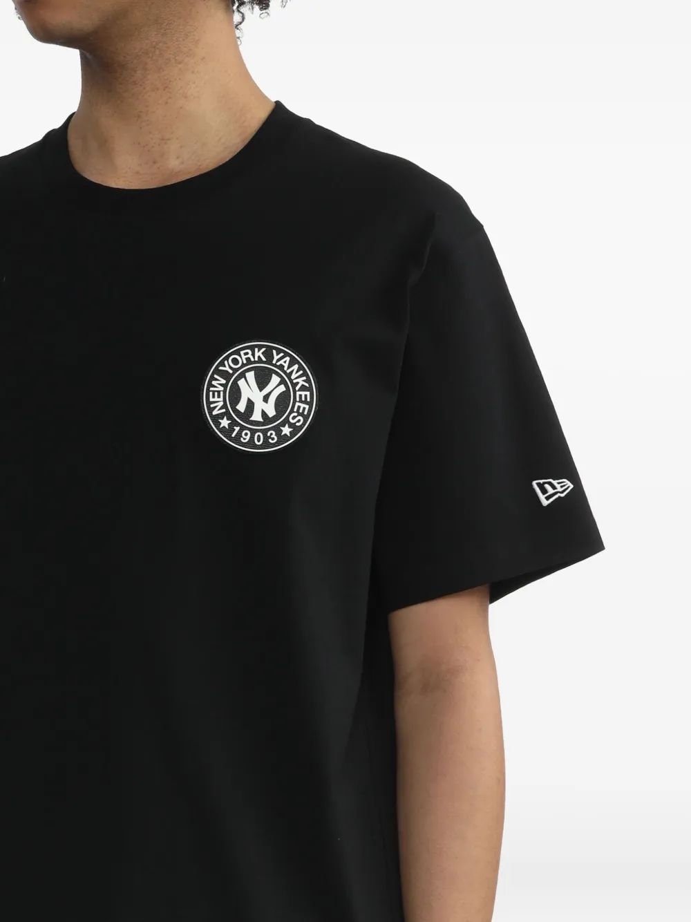 NEW ERA CAP Yankees T-shirt verfraaid met logo Zwart
