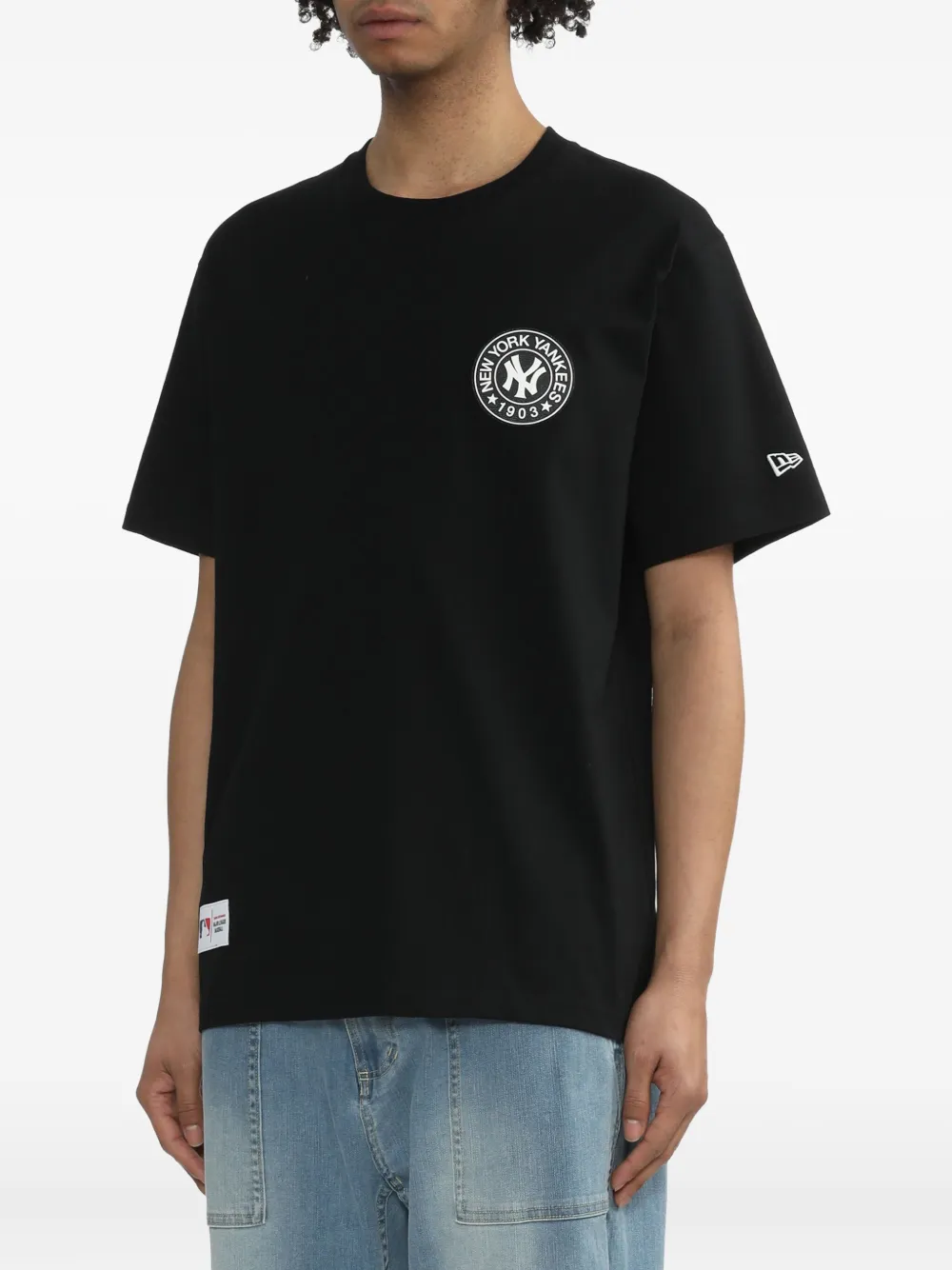 NEW ERA CAP Yankees T-shirt verfraaid met logo Zwart