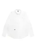 AAPE BY *A BATHING APE® logo-patch button-down shirt - White