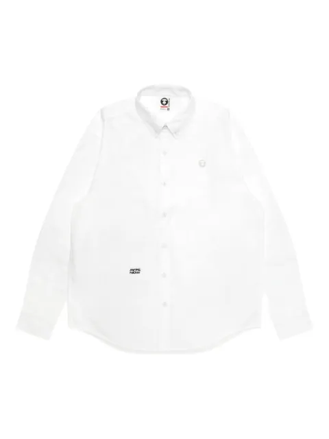 AAPE BY *A BATHING APE® logo-patch button-down shirt