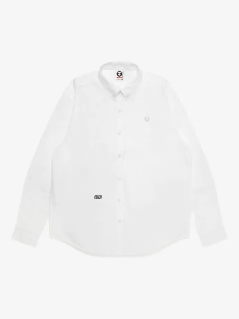 AAPE BY *A BATHING APE® logo-patch button-down shirt