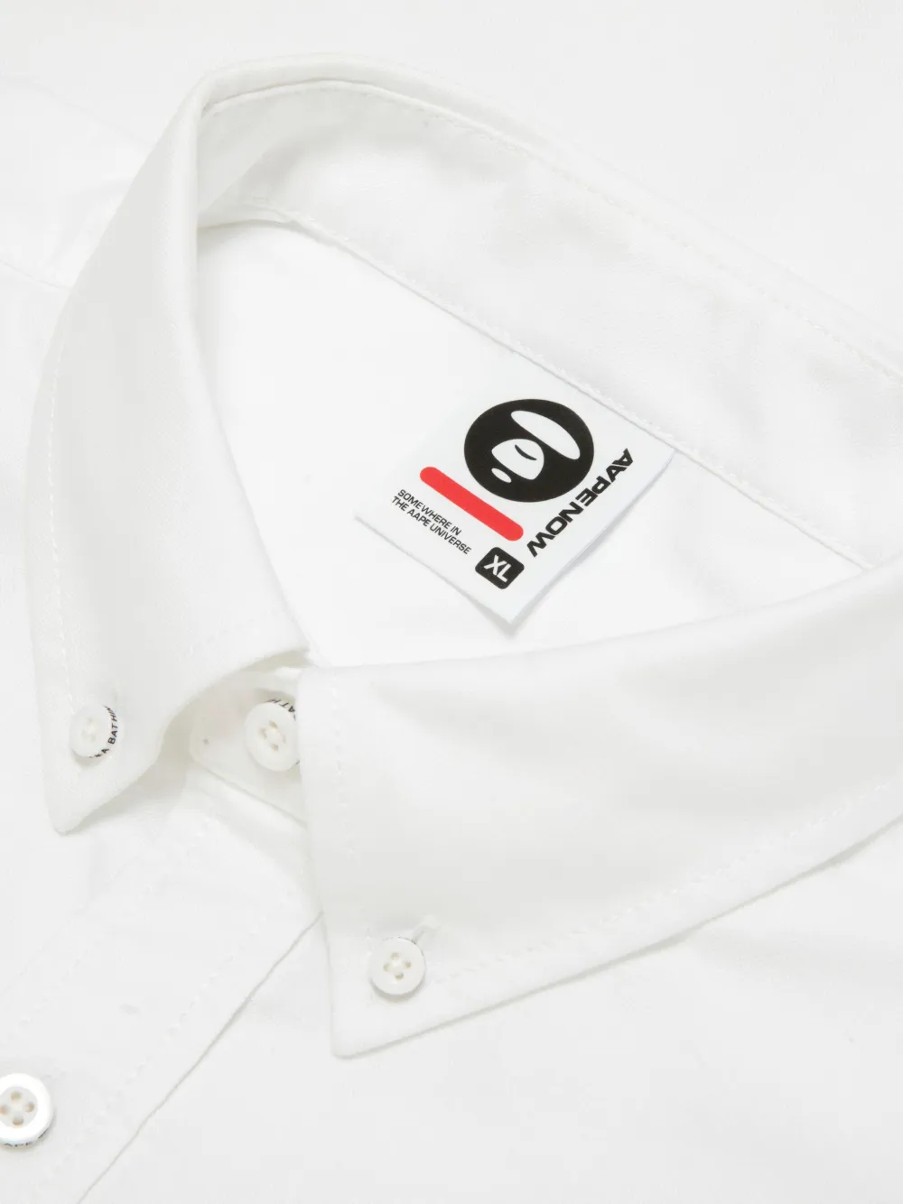 AAPE BY *A BATHING APE Overhemd met logopatch Wit