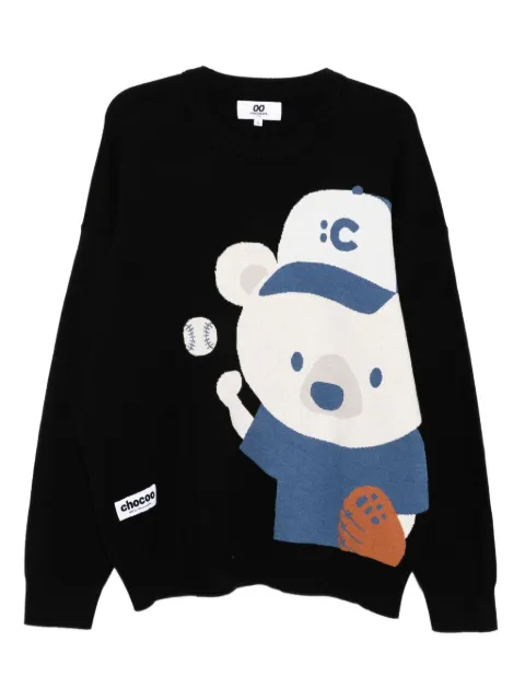 CHOCOOLATE bear-print jumper