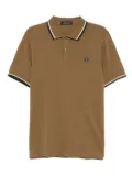 Fred Perry logo-embroidered polo shirt - Brown