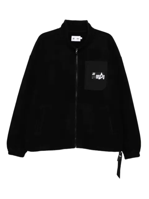 izzue logo-patch jacket