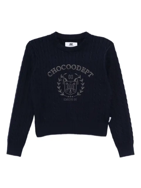 CHOCOOLATE logo-embroidered jumper