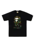 A BATHING APE® camouflage-print ape-head T-shirt - Black