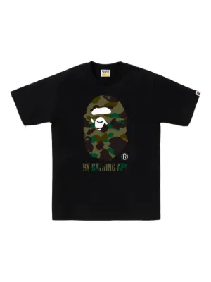 A BATHING APE® camouflage-print Logo T-shirt | Black | FARFETCH RO