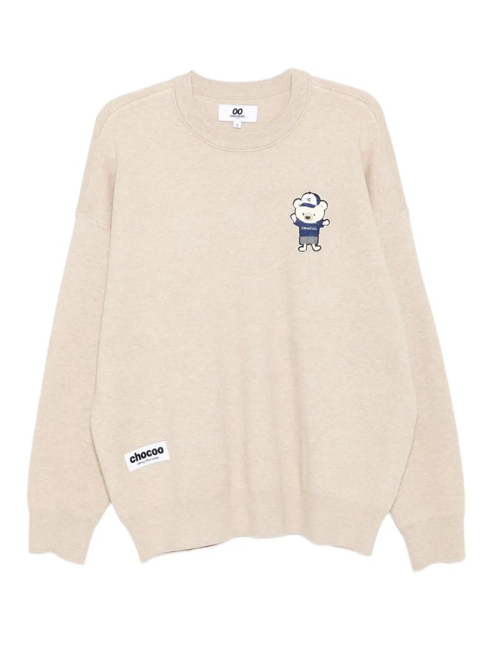 CHOCOOLATE bear-embroidered jumper | Neutrals | Image 1