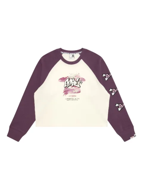 AAPE BY *A BATHING APE® graphic-print raglan-sleeve T-shirt